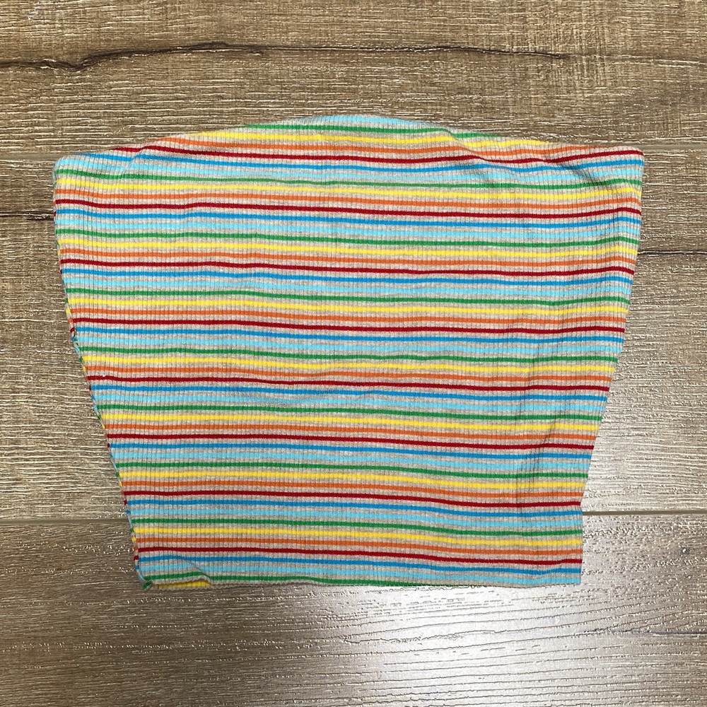 Better Be Rainbow Stripe Knit Skort - Red, Yellow, Blue, Green